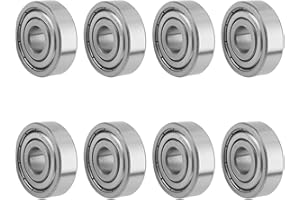 Othmro 6200ZZ Rodamientos profundos del surco 10x30x9m m, rodamiento de bolitas plástico doble sellado acero de carbono 8pcs