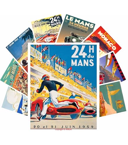 1966 Monaco Grand Prix Vintage Poster – 16x24 – Retro Automobile Racing Art Print