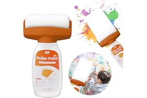 VNFSMY Wandfarbe Ausbessern Weiß 500g, 2 in 1 Wandreparatur RollbüRste, Wandreparatur-Rollenfarbe, Wand Reparatur Creme, Wandreparatur Rollbürste mit wandreparaturpaste für Küche, Schlafzimmer,Wohnzimmer