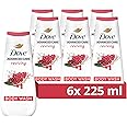 Dove Advanced Care Reviving Body Wash Body Cleanser shower gel with pomegranate & hibiscus extracts for instantly lotion-soft skin 6x 225 ml