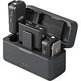 DJI Mic - Microfono Wireless Compatto e Portatile Lavalier con Registrazione a Doppio Canale, Raggio di Trasmissione di 250 m