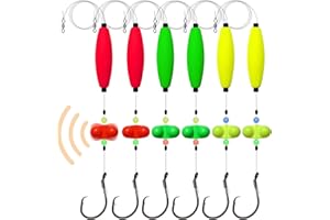 Dovesun Catfish Rigs Catfish Float Rigs 6PCS Catfishing Tackle Santee Rig 5/0 6/0 7/0 8/0 Circle Hooks for Peg Floats Catfish