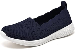 Puxowe Scarpe Mocassini Slip On da Donna Eleganti Leggere Fitness Casual Outdoor Passeggio Maglieria Piatte Sneakers