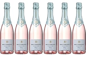 Brut Dargent Free Pinot Noir - Vin Rosé Pétillant Sans Alcool - Origine : France (6 x 0.75 L)