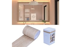 FEILAYS Holzoptik Klebeband, Realistische Holzmaserung Reparatur, Selbstklebend Holzmaserung Panzertape für Weichsockelleiste, Türen Bordüre, Wände Tapeten, Möbel, 15cm x 10m