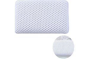 MTBRICEY Cuscino da Bagno 29x19x8cm Cuscino per Vasca da Bagno Impermeabile con 8 Potenti Ventose Supporto Collo Testa Morbida Cuscino per Poggiatesta da Bagno Accessori Rilassanti Vasca da Bagno Spa per Casa