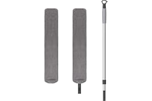 MR.SIGA Flexible Microfiber Long Duster for Gap Cleaning, Stainless Steel Adjustable Handle, Washable Gap Cleaning Duster