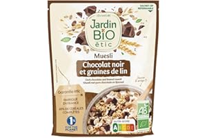 Jardin BiO étic - Muesli Chocolat noir et Graines de lin 375g