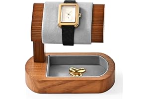 Oirlv Multifonctionnel Bois Massif Support Montre,Porte Montre Homme,Watch Stand,Supports pour Montres(08)
