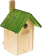 MAZUR International Nistkasten Natur für Blaumeisen & kleine Meisenarten aus Holz -wetterfest, Vogelhaus für Meisen, Nisthilfe mit 32 mm Einflugloch Vogelhaus Meisenkasten Nisthöhle