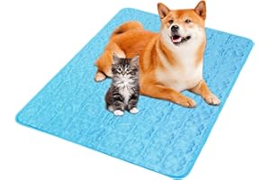ZOONVII Alfombra Refrescante para Perro,100*70cm Colchon Mascotas para Verano,Enfriamiento para Camas de Mascotas,Plegable,Impermeable y Resistente a la Rotura,Mantener a Las Mascotas Frescas en Verano(XL)