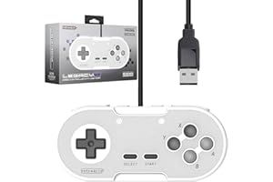 Retro-Bit Legacy 16 Przewodowy kontroler USB do przełącznika, PC, MacOS, RetroPie, Raspberry Pi - Grey - - Nintendo Switch