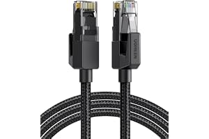UGREEN Cat6 Ethernet Cable 5M Pure Copper Braid Cable 5Gbps LAN Wire RJ45 | Shielded Network Cable,Compatible with Router PS5 Smart TV Switch WiFi Extender Ethernet Adapter,Stable&Reliable Connection