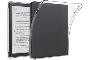 RSAQUAR Tenano Coque Transparente pour Kobo Libra Colour (Modèle : N428, Sortie 2024), Housse Arrière en Silicone Légère et Anti-Rayures, Transparente