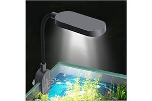 boxtech Aquarium Light Full Spectrum Fish Tank Light Clip on Fish Tank USB 360° Rotation Lighting for Freshwater Tank（3W） [Energy Class F]