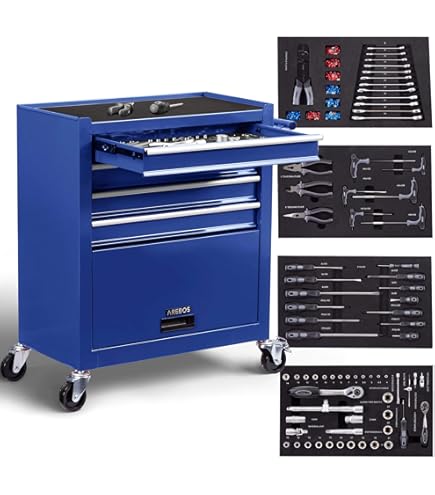 bedrijfsinrichting | Gereedschapswagen werkbank - 5 laden & deur - MWP-102