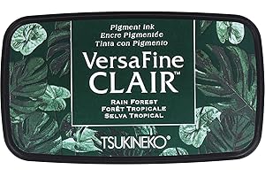 Tsukineko VF-CLA-551 - Tampone di Inchiostro Versafine Clair, Materiale Sintetico, Verde, 5,6 x 9,7 x 2,3 cm