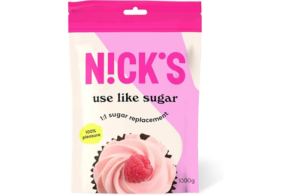 N!CK'S Use Like Sugar, Keto Sötningsmedel Kalorireducerad Lågkolhydrat Sockerersättning mix med Xylitol, Erytritol, Stevia, Polydextros