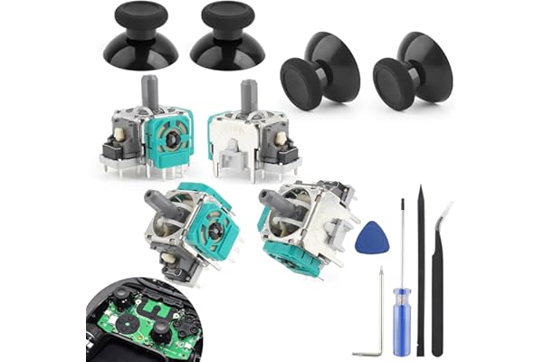 para Xbox One S/One X Joystick Analógico para Xbox One Joystick Reemplazo de Sensor One X/S Thumbstick Controlador Accesorios con Herramientas(4 Pcs)