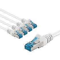 Cavo Di Rete Goobay CAT 6 S/FTP | 50 Metri Bianco | Doppia Schermatura PiMF | Connettori RJ45 Oro 3µ | Per Connessioni LAN Stabili