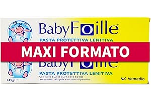 Foille Baby, Pasta protettiva e lenitiva neonato, Per arrossamenti della pelle e irritazione da pannolino nei bambini, Con Ossido di Zinco e Olio di Pesce, Senza Parabeni, 2 tubetti da 145 g