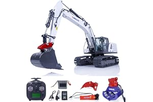TOUCAN RC HOBBY Excavadora hidráulica Kabolite K961-100S 1/18 blanca RC máquina excavadora pesada