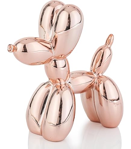 Statue Chien En Ballon Doré Brillant 10,2 Cm - Décoration éclectique De Bureau, Sculpture Animal En Ballon, Petit Décor D'étagère, Objet Déco Vif Or | Leroy Merlin