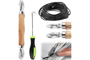 GUOSIYAO Zanzariera Finestra Ricambio Strumento Rotella Per Zanzariere Ganci Porta Aattrezzi Zanzariera Con 10m Cordino In Gomma Rete Rullo Zanzariera Ricambio Per Installare Schermi Di Finestre