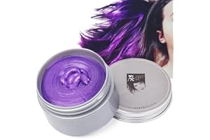 HTRUIYATY Cera para el cabello unisex cera pelo natural temporal se puede lavar una vez Aplicar a fiesta Cosplay Halloween-Morado