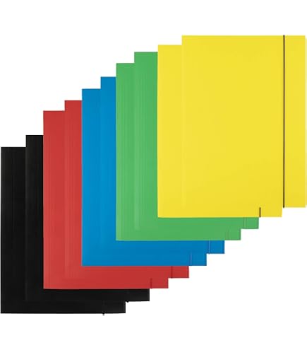 Leitz A4 Folder With Elastic Closure – Cardboard File For 150 Sheets, Pack Of 5, Black