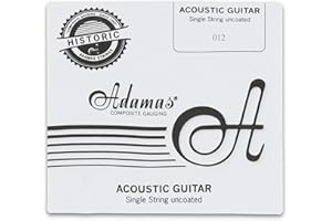 Adamas Pojedyncze struny do gitary akustycznej niepowlekane gładkie - nagie stalowe struny 012"/0, 31 mm