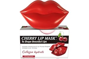 ARCHIDATE Lippenmaske - Lippenmaske Pads - Collagen Feuchtigkeit Lippenpflege Mask - Anti Falten Reduzieren Feine Linien Lippenpeeling Lippen Maske - Lip Masken Beauty (ROT)