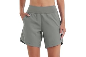 WILLIT Damskie szorty kąpielowe 7" do pływania, szybkoschnące, z wysoką talią, UPF50+, ochrona przed promieniowaniem UVA, z kieszeniami