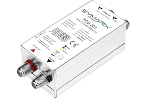 SYMARIX TCU 201 Twin Einkabellösung, 2 Receiver/TV oder Twin-Tuner über 1 Kabel, Unicable/SCR-Technologie EN 50494, 2 Sat-Positionen, nur 120mA bei 18V