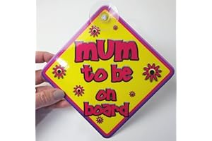 JUST THE OCCASION Floral Mum to BE Non Personalised Novelty Baby on Board car Window Sign.