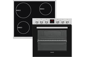 Telefunken Einbauherd-Set | Elektro-Herd-Kochfeld-Kombination | Mit Induktionskochfeld (4 Zonen) | Backofen mit Ober-Unterhit