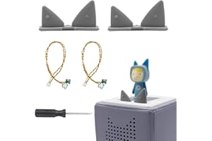 TALADAD für Toniebox Ersatz Ohren and Ersatzkabel mit Schraubendreher, Kabelersatz,Ersatzteile für Tonies Lautstärketaste, nur äußere Ohren,2 Stück (Grau)