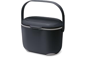 Addis Panier de Compost pour Cuisine 2,5 l Blanc/Vert, Noir/Gris, 2,5 l