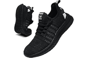 VNANV Mens Running Walking Tennis Trainers Casual Gym Athletic Fitness Sport Shoes - Fashion Sneakers - Ligthweight-Comfortable-Working Outdoor Flat Shoes - Jogging-Fitness Red