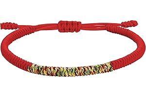 JENDEAR SHINE Bracelet Tibétain Bracelet Bouddhiste Dames Hommes Bonne Chance Amulette foi Couple Amitié Cadeau