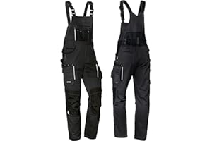 Uvex Tune-up Lange Herren-Arbeitshose - Lange Latzhose mit Knietaschen - Premium Latzhosen