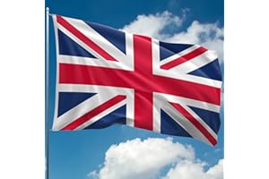 KASKANA Union Jack Flag – British Flag - UK Flag - Double-sided Print - Double Seam - 2 brass eyelets, large 5ft x 3ft