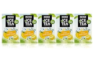 INSTICK JUST ADD WATER INSTICK bevanda istantanea senza zucchero | Pacchetto 5 – 5x confezione da 12 per 12x0,5 L ciascuno | tè freddo al limone | vegana, a basso contenuto calorico, con vitamina C