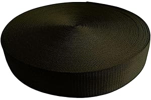 CARTONARE Gurtband 2m 5m 10m 50m, 50 Farben, Breite 10mm 15mm 20mm 25mm 30mm 40mm 50 mm Taschengurt Polypropylen Ideal für DIY-Projekte, Handarbeiten & Outdoor (173) Dunkelkhaki, 50mm x 5m