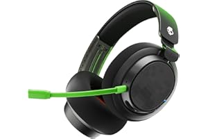 Skullcandy SLYR Pro Casque de Gaming Multiplateforme Supra-Auriculaire sans Fil avec Transmetteur USB-A à Latence Ultrabasse, Compatible avec Xbox, PC, Nintendo Switch ou PlayStation - Noir/Vert