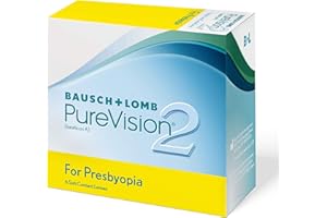 ‎BAUSCH + LOMB Bausch + Lomb PureVision 2 for Presbyopia Monatslinsen, sehr dünne Gleitsicht-Kontaktlinsen, weich, 6 Stück BC 8.6 mm/DIA 14/2.75 Dioptrien/ADD High