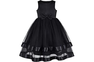 Sunny Fashion Girls Dress Sleeveless Red Ball Gown Wedding Party Pageant Age 6-12 Years