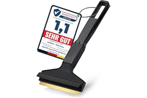 L & P CAR DESIGN Skrobaczka do Szyb Samochodowych - Murska - szybko & prosto - 21cm - Skrobaczka mosiężna do lodu - Premium HIPS - Ostrze z mosiądzu - Gumowa uszczelka - praktyczny Skrobak Finlandii (Czarny)