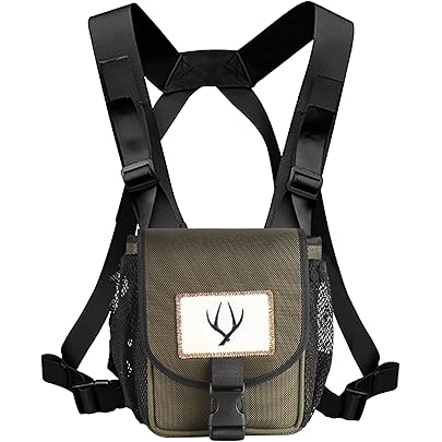 Arnés Binocular NewView Para Pecho: Con Bolsa De Telémetro, Ajustable Y Protector De Lluvia, Camuflaje