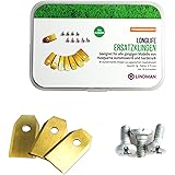 Lindman 30 x Titanklinge Longlife, passend für alle Husqvarna Automower / Gardena Roboter-Rasenmäher, 0,75 mm / 3 g Ersatzkli